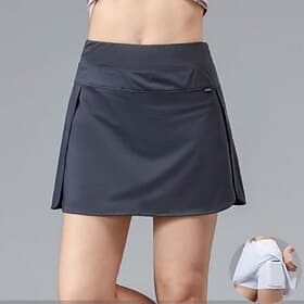 Dames Effen Casual rok Tennisrokken met shorts Sportrok Zak Elastische taille Sportief Lichtgewicht Rekbaar Vochtregelerend Ademend Tennis Golf Hardlopen Rokke