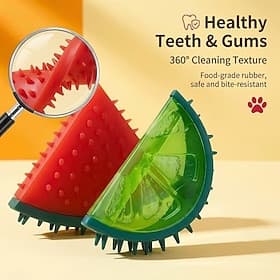 Freezable Pet Teether Cooling Chew Toy Summer Fruit Lemon Pineapple Watermelon Design Durable Bite-Resistant Dog Cooling Chew Toys for Dogs Teething Toy for Pu