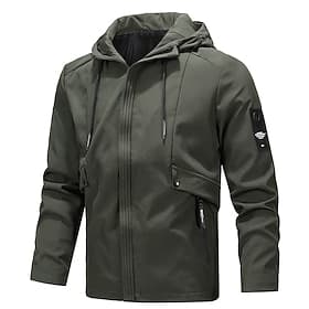 Voor heren Windjack Softshell jas Wandeljack Buiten waterdicht Winddicht Sneldrogend Ademend Wandeloutfits Wandelkleding Zomer Lente Jack Kleding Bovenlichaam thumbnail 3