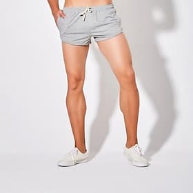 Men's Sweat Shorts Shorts Summer Shorts Casual Shorts Pocket Elastic Waist Plain Comfort Breathable Short Casual Outdoor Beach Fashion Streetwear Light Grey Da