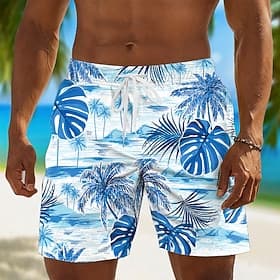 Homme Cocotier Plantes Tropicales Maillots de bain Maillots de bain shorts de bain Shorts de Surf Taille Moyenne Hawaïen Quotidien Vacances à la Plage Poches L thumbnail 11