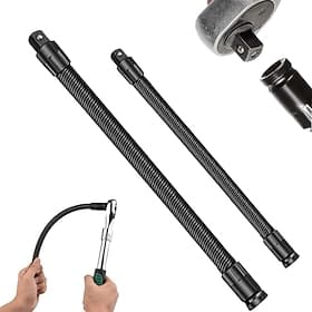 1/2 Flexible Shaft Extension Extender Torque Socket, Ratchet Spanners Electric Wrench Connecting Rod, Flex Reach Extensions Bar for Tight Spaces Hand Drive Aut