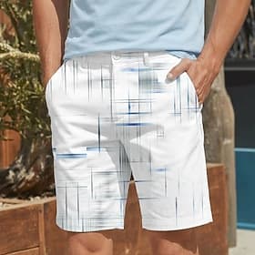 Homme Dégradé Ligne Art abstrait Bermuda Short décontracté Short de Golf Taille Moyenne Vêtement décontracté de travaile Quotidien Travail Vacances à la Plage