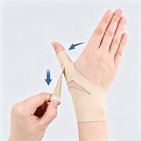 Ultra-Thin Thumb Support Brace - Breathable  Discreet Compression Sleeve for Tenosynovitis, Arthritis  Thumb Relief
