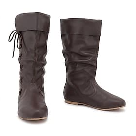 Mittelalterlich Renaissance Schuhe Kniehohe Stiefel Flache Jazzstiefel Pirat Wikinger Kreuzritter Kostüm Herren Unisex Keltisch Seeräuber Halloween Maskerade P