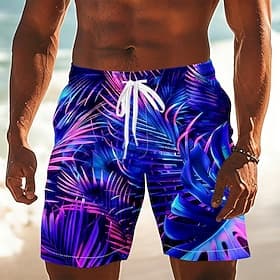 Hombre Árbol de coco Palmera Plantas tropicales Boxers de Natación Trajes de baño, bañadores cortos Pantalones de Surf Media cintura Hawaiano Diario vacaciones