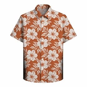 Rétro Vintage Hippie Années 1970 Chemises hawaïennes Chemise Aloha Manches courtes Hippie Fleuri Déguisement Homme Soirée Décontracté Quotidien Adulte Chemise