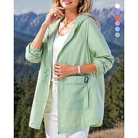 Women's Windbreaker Softshell Jacket Hiking Jacket Outdoor Quick Dry Lightweight Breathable Hiking Outfits Hiking Clothes Summer Spring Jacket Climbing Camping thumbnail 2