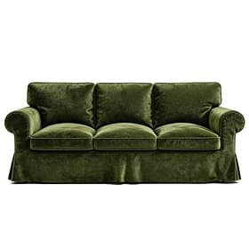 3 Seater Sofa Cover For Ektorp Replacement Couch Cover Slipcover Glossy Velvet Sofa Protector Washable Furniture Cover for Living Room
