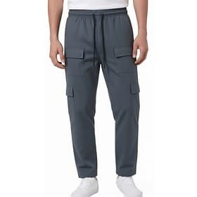 Homme Pantalons Cargo Pantalons Pantalon décontracté Cordon de serrage Taille Élastique Multi-poches Couleur Unie Séchage Rapide Léger Quotidien Extérieur Fête