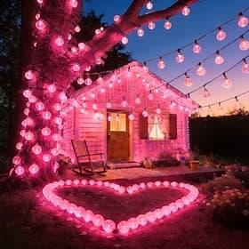 Solar Powered Bubble String Lights Outdoor Waterproof Fairy Lights 20/50/100 LEDs for Garden Balcony Fence Holiday Wedding Party Camping Ambient Decoration
