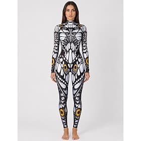 Bodysuit Onesie Costume Printing Full Body Suit Women's Rave Graphic Butterfly Costume for Music Festival Party Nightclub Halloween Carnival Kid's Adults'