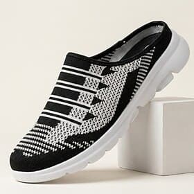 Men's Breathable Knit Slip-On Sneakers, Lightweight Walking Shoes, Flexible Casual Shoes for Travel, Outdoor, Daily Wear