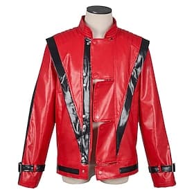 Star del pop degli anni '80 Cantante Costume da giacca rossa Costume di fantasia Retrò Vintage Anni '80 for Unisex Bambini Adulti Halloween Carnevale Feste Per
