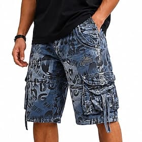 Men's Camo Camouflage Quotes  Sayings Tactical Shorts Cargo Shorts Shorts Mid Waist Fashion Classic Casual Daily Outdoor Buttons Multi Pocket Designer Clothing thumbnail 2