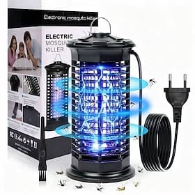 Outdoor Electric Fly Zapper, 365Nm Uninvited Visitors Zapper, Ip66 Waterproof, Smart Light Sensor, Low Noise Operation, Home and Patio