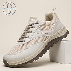 Homme ancien Occasionnel Quotidien Extérieur Cuir PU Maille Confortable Antidérapant Souple À lacets A enfiler Beige / Blanc Noir Été Printemps Toutes saisons