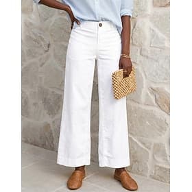 Femmes Jambe large Occasionnel Longueur cheville Taille haute Respirant Non Elastique Vacances Blanche Gris vert Gris clair Gris foncé Été Printemps Coupe Ampl