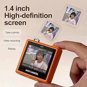 Mini appareil photo numérique avec écran HD de 1,4 pouce, petit appareil photo portable pour la photographie Caméra de poche miniature avec enregistrement vidé
