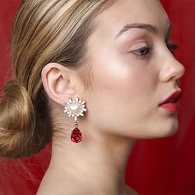 Boucles d'oreilles Poire Goutte Cœur Des boucles d'oreilles Bijoux Rouge Pour Soirée