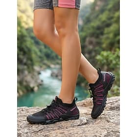 Chaussures de randonnée légères pour femmes – baskets respirantes pour la marche sur sentier avec une adhérence antidérapante pour la randonnée, le camping et