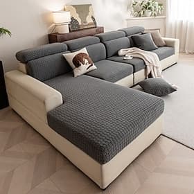 Housse de canapé en polaire épaisse à pois 3D, housse extensible jacquard 3 couches, protection chaude et résistante pour meubles