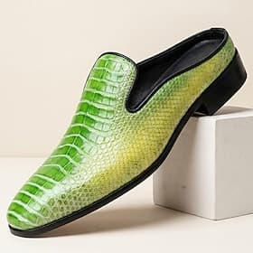 Men's Classic Wedding PU Leather Comfortable Lace-up Slip-on White / Green Summer Spring Fall