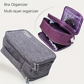 Sac de rangement de voyage multicouches pour sous-vêtements et chaussettes, grande capacité, organisateur de vêtements portable, gain de place dans les bagages