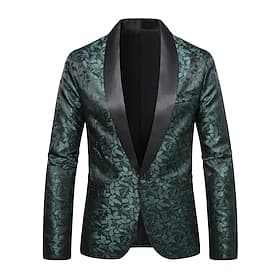 Années 1920 Rétro Vintage Gatsby le Magnifique Veste Manches longues Gatsby le Magnifique Charleston Gentleman Jacquard Feuille Déguisement Homme Cocktail Soir