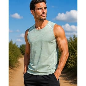 Homme Camouflage Débardeur d'entraînement Débardeur de course Débardeur de gym Été Printemps Sans manches Séchage Rapide Léger Évacuation de l'Humidité Respira