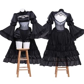 Fille robot de science-fiction Mignonne fille d'anime japonaise Manga Robe Robe Elégante Costumes de Cosplay Halloween Carnaval Performance Comic-Con Costume P