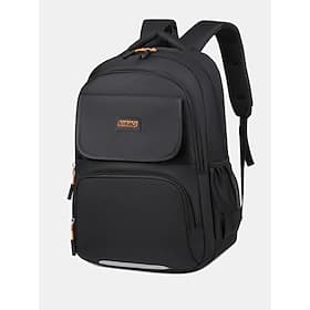 Heavy Duty Black School Backpack for High School College Students - Large Multi-pocket Student Bookbag - Durable Comfortable Daypack for Travel and Campus