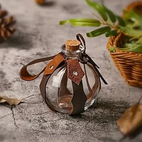 Rétro Vintage Médiéval Renaissance Bouteille Magique Sorcière Médecin de la peste Sorcier Déguisement Fantaisie Halloween Carnaval Mascarade Foire de la Renais