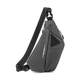 Men's Waterproof Polyester Sling Bag, Large Capacity Multi-Pocket Crossbody Chest Bag for Travel, Work, Hiking, Cycling, Gym  Everyday Use, Available in Multip