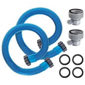 Lot de 2 tuyaux de rechange pour piscines hors sol, tuyau de pompe de filtration de 1,5 pouce de diamètre avec adaptateurs Joints, kit d'accessoires flexibles