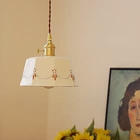 17 cm Design de Lanterne Suspendue Lustre Céramique ancien 110-120V 220-240V