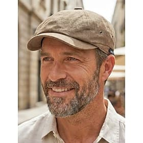 Men's Lightweight Summer Ivy Cap, Breathable Poly Cotton Newsboy Hat with Elastic Adjustable Fit, Classic Driving Flat Cap for Golf, Travel, Casual Outdoor Wea