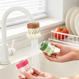 Lot de 4 mini filtres à eau pour robinet, filtration multicouche Rallonge de robinet anti-éclaboussures, filtre miniature pour robinet, crépine amovible et lav