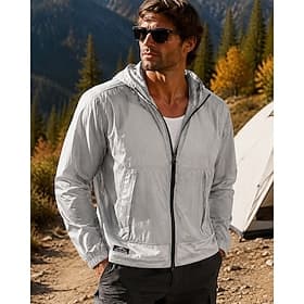 Homme Coupe-Vent Veste de randonnée Veste de protection UV Extérieur Imperméable Séchage Rapide Respirant Tenues de randonnée Vêtements de randonnée Été Printe