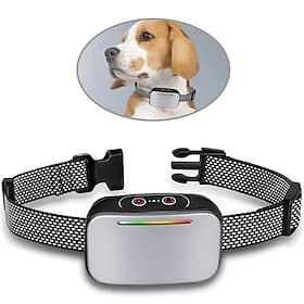 Collier de dressage automatique pour chien avec fonction impulsion statique/vibration/bourdonnement, dispositif anti-aboiements