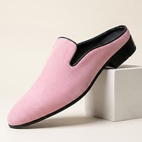 Men's Classic Wedding PU Leather Comfortable Lace-up Slip-on Pink Summer Spring Fall