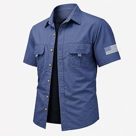 4 juillet 2026, 250e anniversaire Homme Drapeau Américain Chemise Chemise d'été Chemise Boutonnée Manche Courte Patriotique Quotidien Extérieur Fête Été Printe