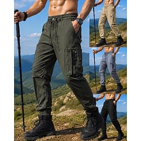 Homme Pantalons de Combat Pantalons Cargo Pantalons Convertibles à Fermeture Éclair Pantalons de randonnée Été Printemps Automne Extérieur Coupe régulière Coup thumbnail 5