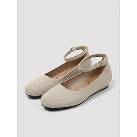 Ballerines Mary Jane en maille amande pour femme avec bride de cheville ajustable - chaussures confortables, respirantes et légères, idéales pour les trajets q