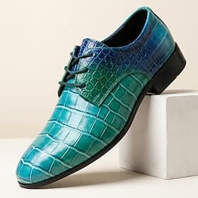Men's Classic Wedding PU Leather Comfortable Lace-up White / Green Summer Spring Fall