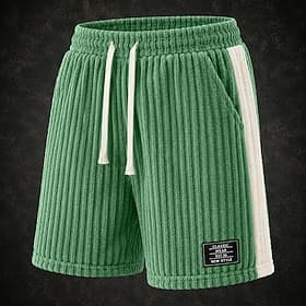 Homme Shorts Short décontracté Short en velours côtelé Avec Poches Taille Élastique Uni Confort Respirant Au dessus des genoux Occasionnel Extérieur Plage Vaca thumbnail 2