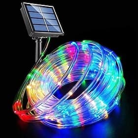 Guirlande lumineuse LED pour trampoline, guirlande solaire étanche pour extérieur, éclairage solaire pour clôture, jardin, cour, arbre, toboggan, trampoline, t