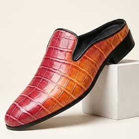 Men's Classic Wedding PU Leather Comfortable Slip-on Light Yellow Summer Spring Fall