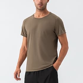 Homme T-shirt Chemise à manches courtes Manche Courte Col ras du cou Été Printemps Uni Streetwear Élégant Loisir Séchage Rapide Manche raglan Quotidien Vacance