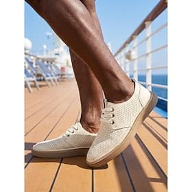 Men's Casual Island  Cruise PU Leather Slip Resistant Breathable Lace-up Brown Beige Summer Spring All Seasons